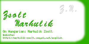 zsolt marhulik business card